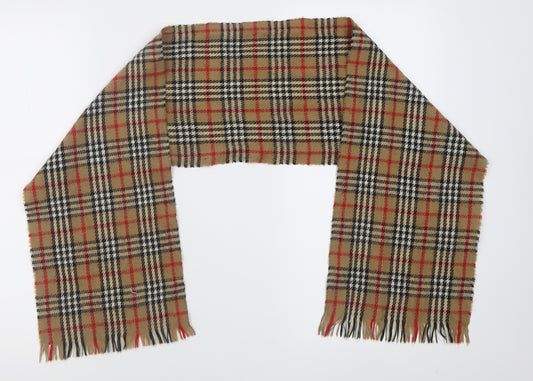 Preworn Girls Brown Check Acrylic Scarf Scarves & Wraps One Size