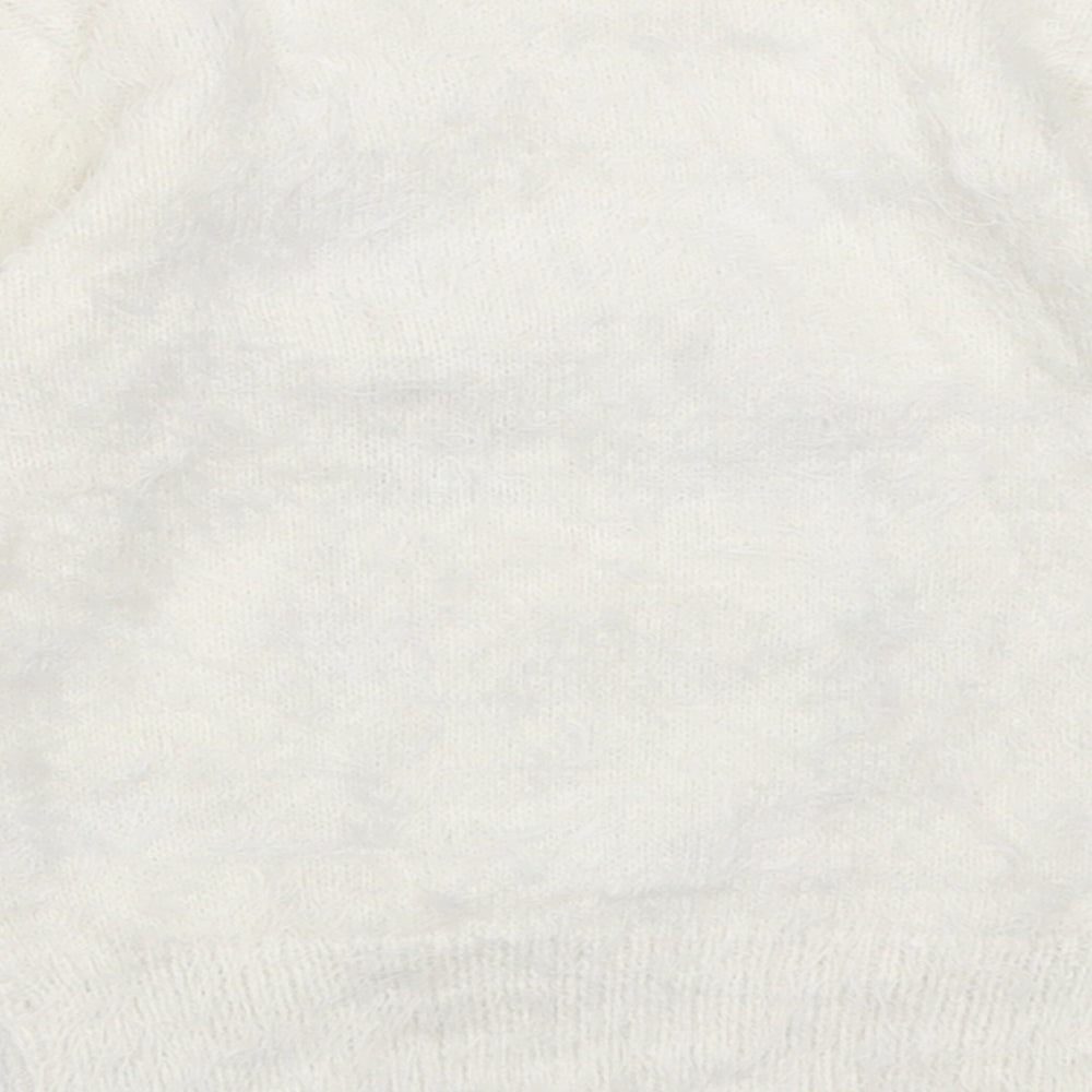 pep&co Girls White Crew Neck  Cotton Pullover Jumper Size 4-5 Years  Pullover - Penguin