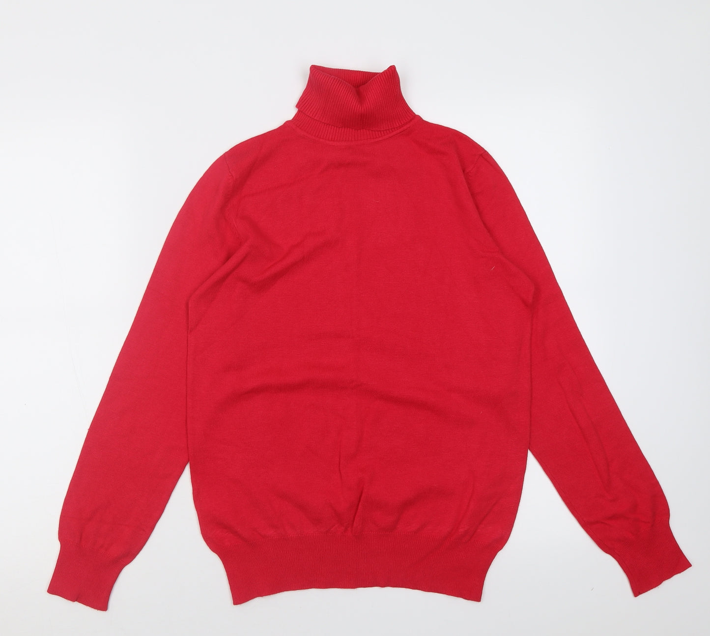 Papaya Womens Red Roll Neck  Viscose Pullover Jumper Size 14