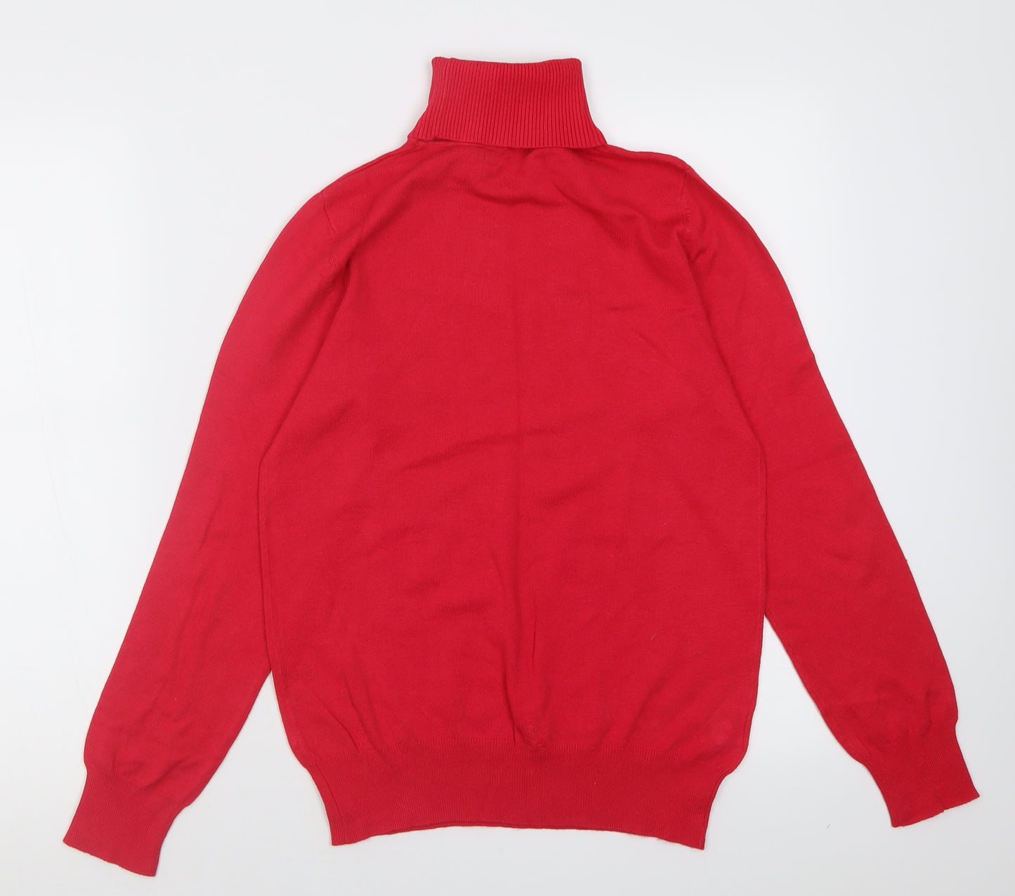 Papaya Womens Red Roll Neck  Viscose Pullover Jumper Size 14