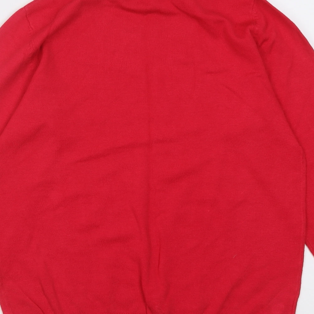 Papaya Womens Red Roll Neck  Viscose Pullover Jumper Size 14