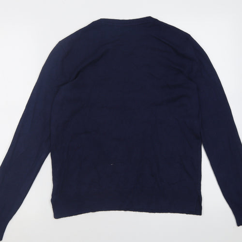 George Womens Blue Crew Neck  Viscose Pullover Jumper Size 10