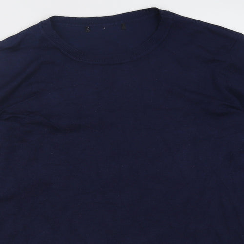 George Womens Blue Crew Neck  Viscose Pullover Jumper Size 10