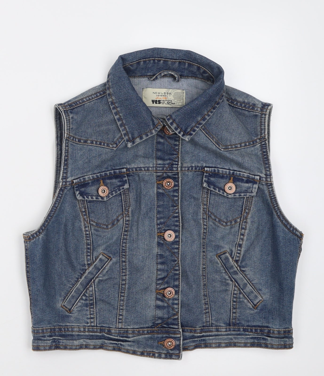 New Look Womens Blue   Jacket  Size 14  Button