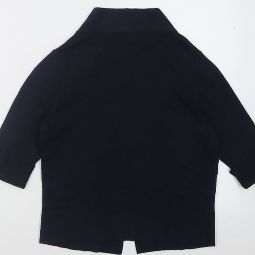 Wallis Womens Blue V-Neck  Cotton Cardigan Jumper Size S