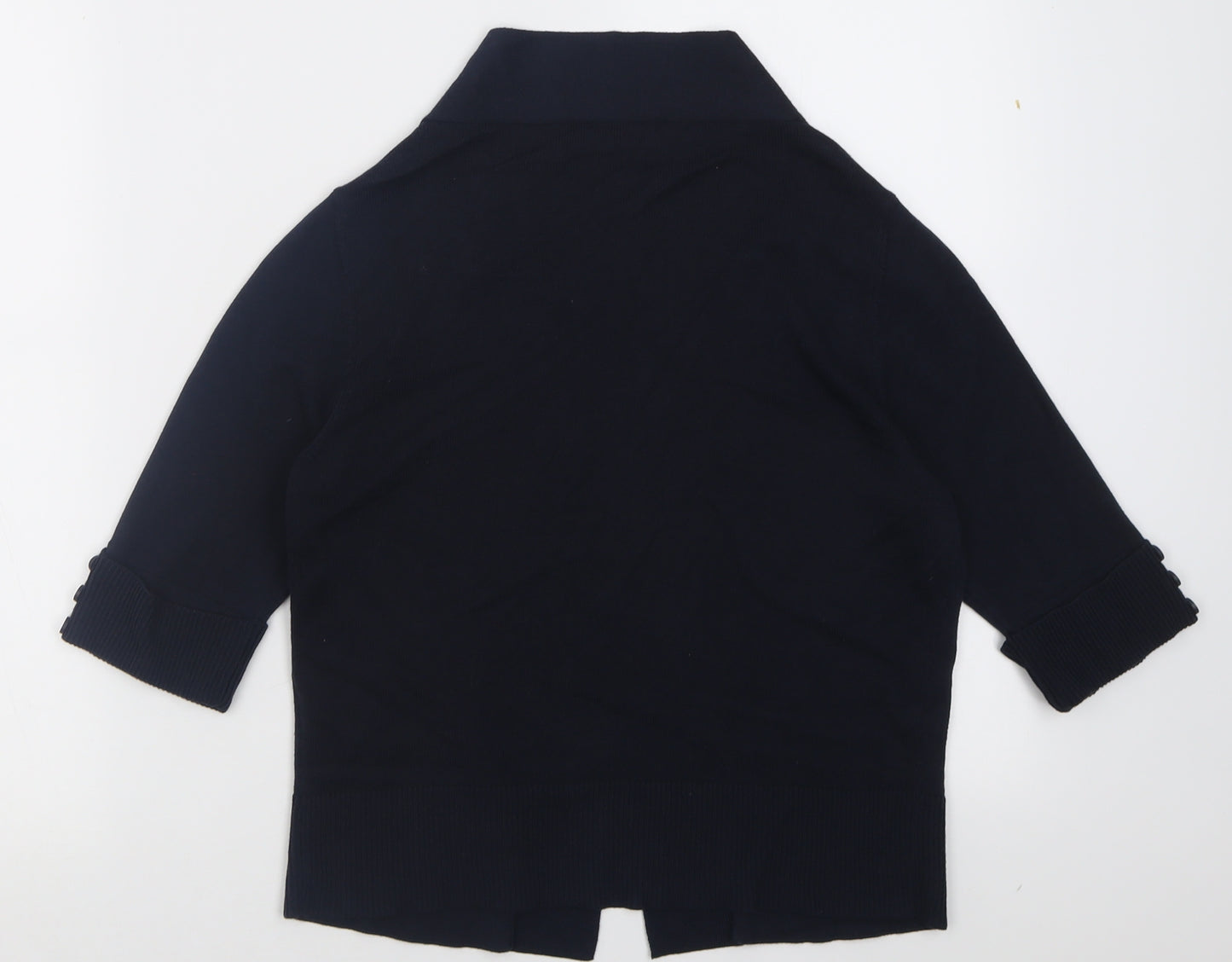 Wallis Womens Blue V-Neck  Cotton Cardigan Jumper Size S