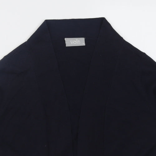 Wallis Womens Blue V-Neck  Cotton Cardigan Jumper Size S
