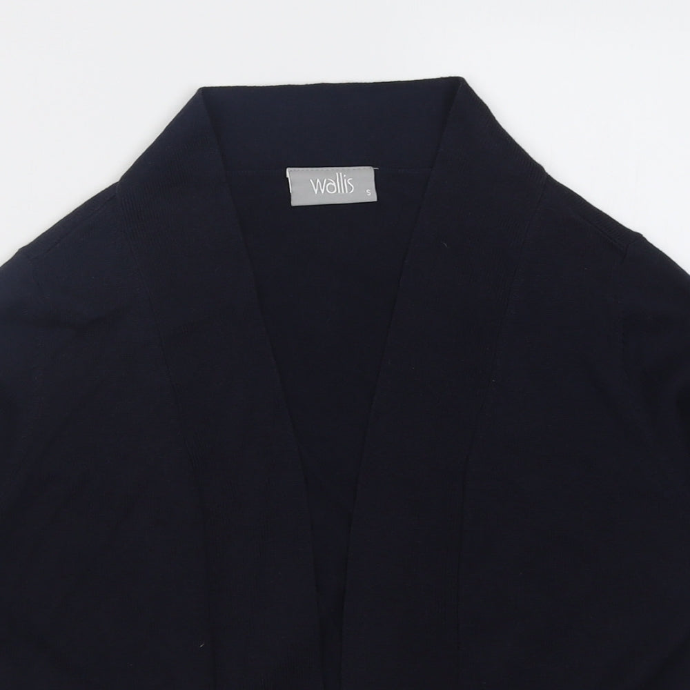 Wallis Womens Blue V-Neck  Cotton Cardigan Jumper Size S