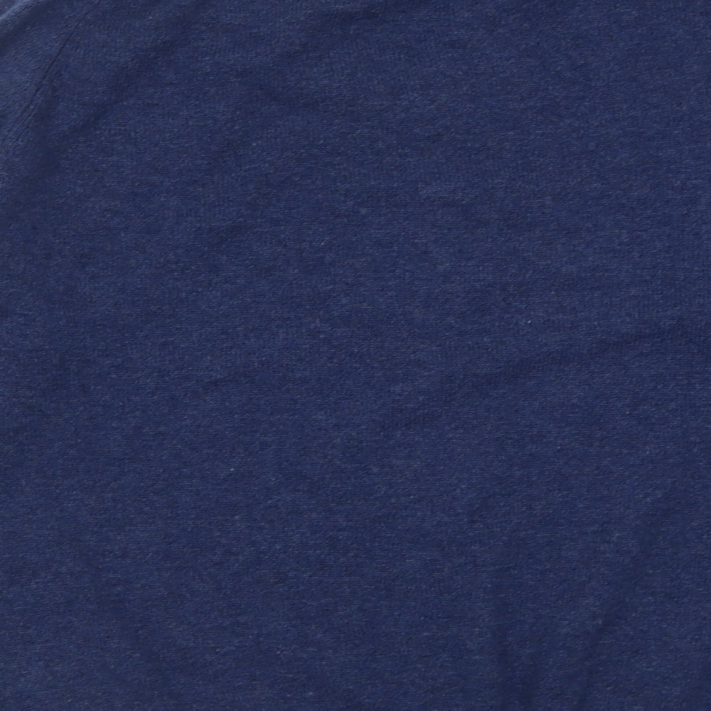 Blue Harbour Mens Blue V-Neck  Wool Pullover Jumper Size M