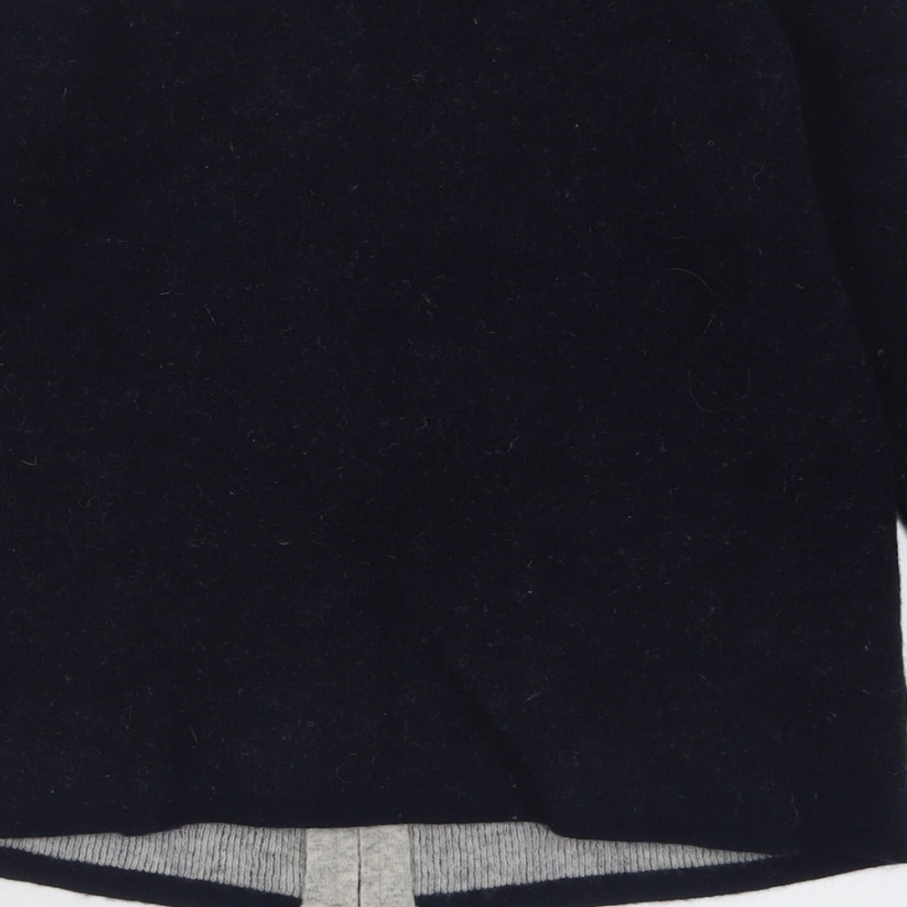 Laura Ashley Womens Blue Crew Neck  Wool Cardigan Jumper Size 8