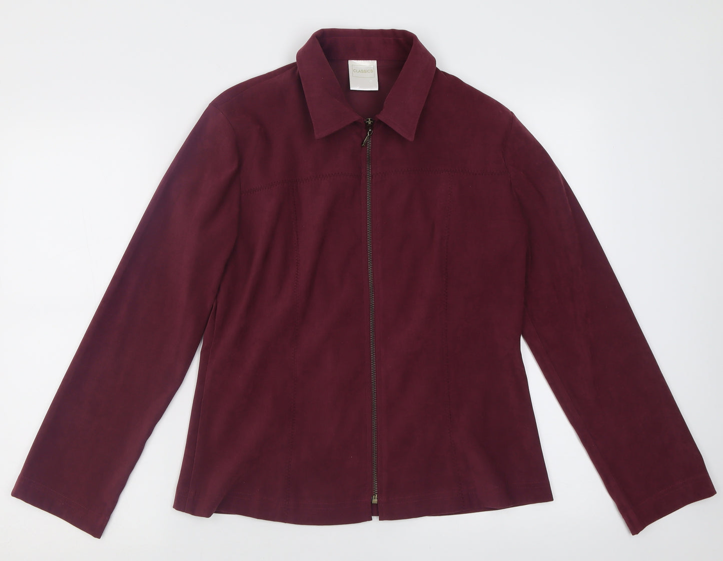 Classic Womens Purple   Jacket  Size 12  Zip