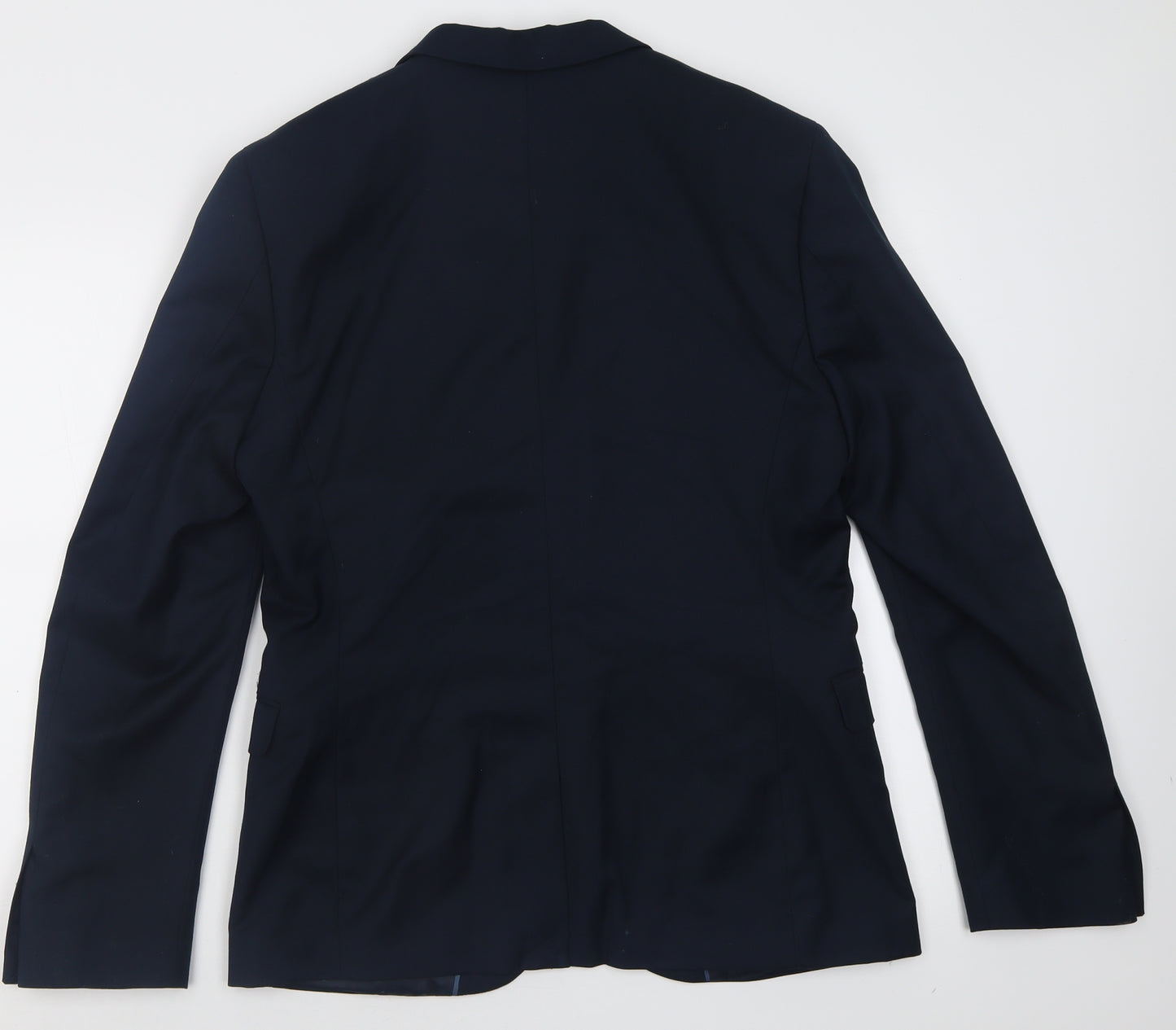 H&M Mens Black  Polyester Jacket Blazer Size 40