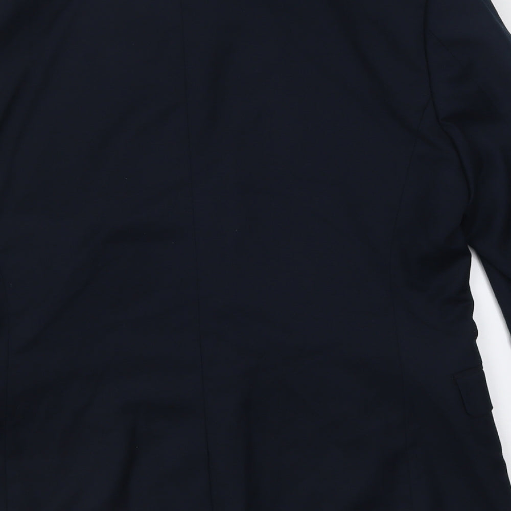 H&M Mens Black  Polyester Jacket Blazer Size 40