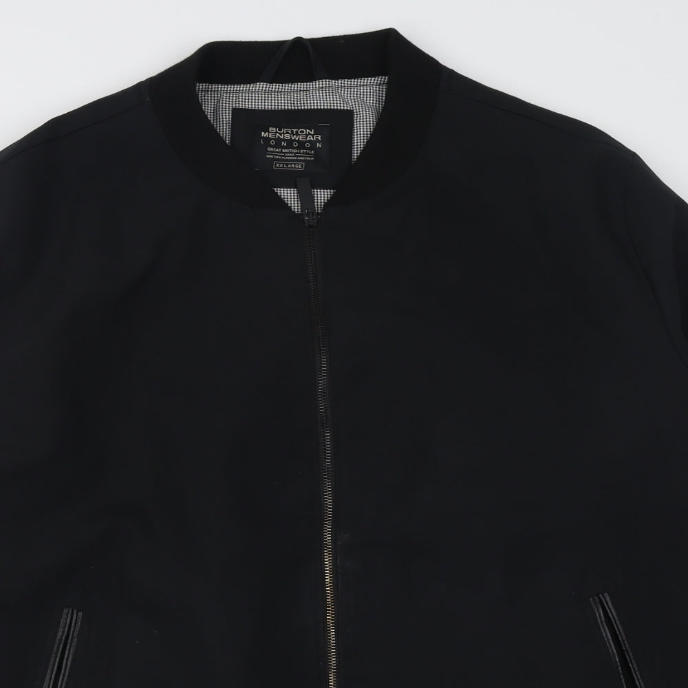 Burton Mens Black   Bomber Jacket Jacket Size 2XL  Zip