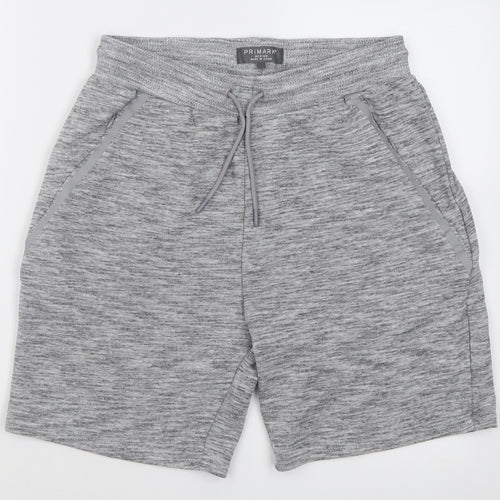 Primark Mens Grey  Polyester Sweat Shorts Size M L8 in Regular Tie