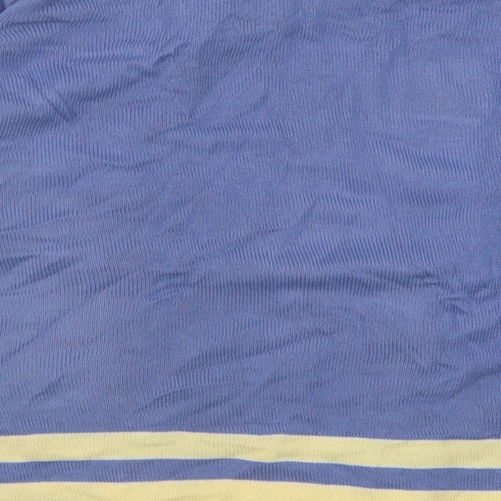 Honor Milburn Womens Blue Crew Neck Striped Acrylic Pullover Jumper Size 20
