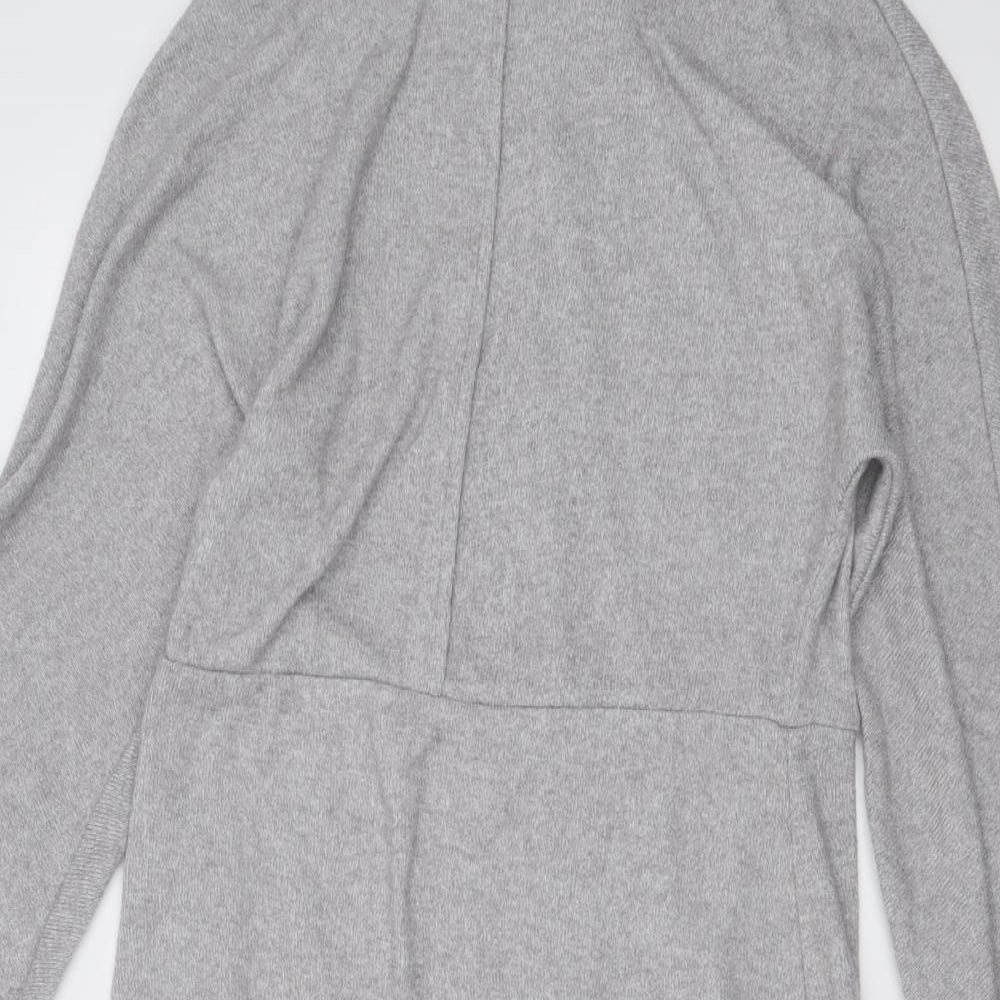 NEXT Womens Grey  Polyester A-Line  Size 10  Crew Neck Zip
