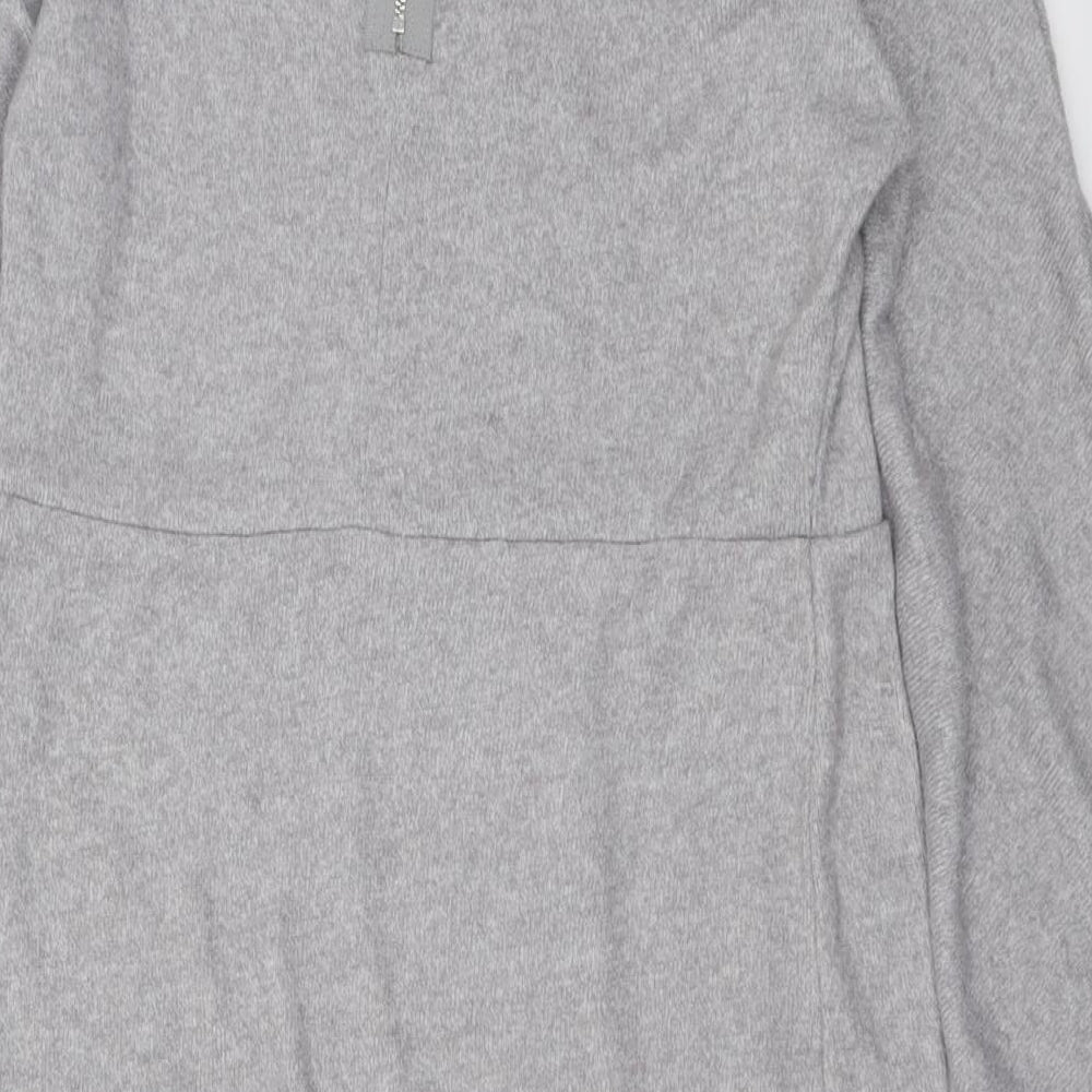 NEXT Womens Grey  Polyester A-Line  Size 10  Crew Neck Zip