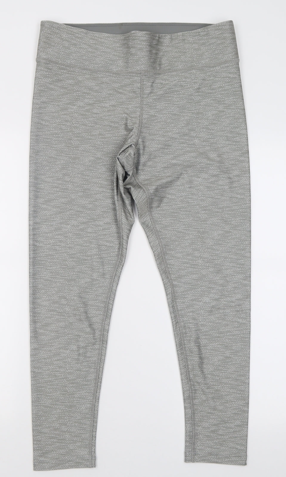 Athletic Works Womens Green  Polyester Cropped Leggings Size 16 L26 in Regular Pullover