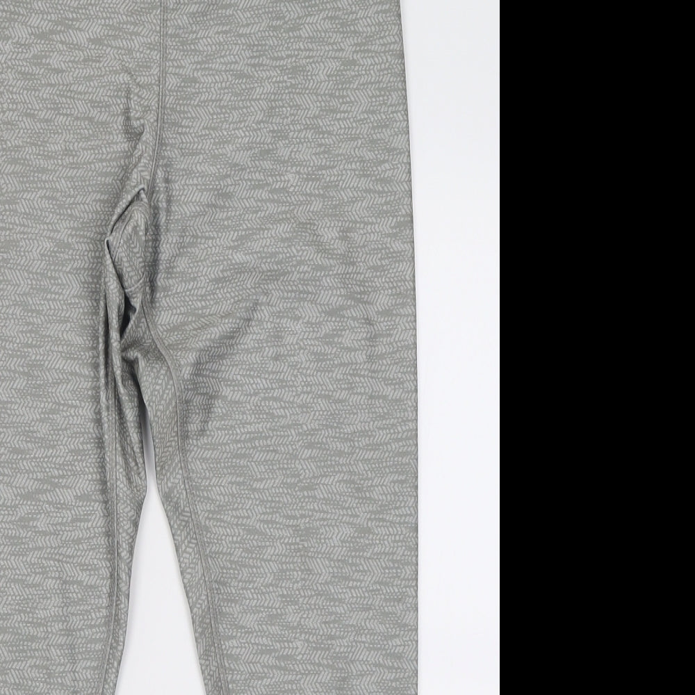 Athletic Works Womens Green  Polyester Cropped Leggings Size 16 L26 in Regular Pullover