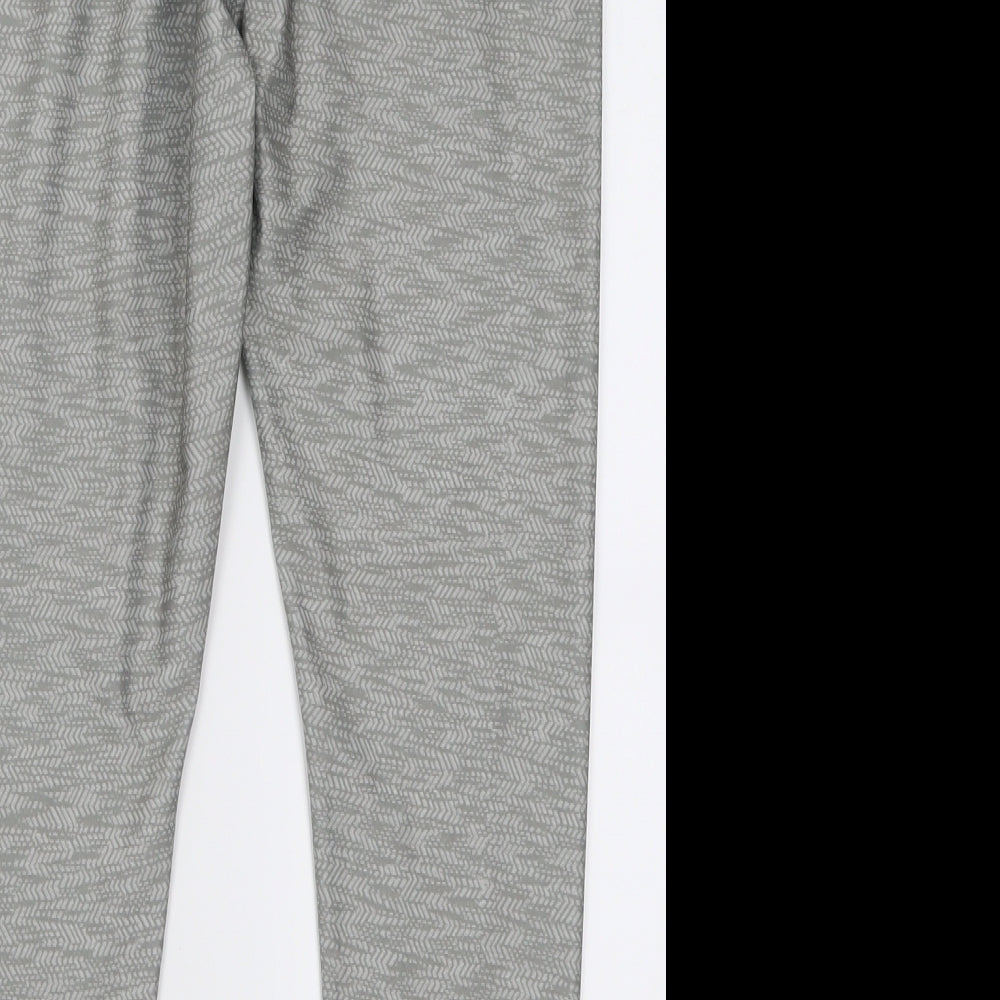 Athletic Works Womens Green  Polyester Cropped Leggings Size 16 L26 in Regular Pullover