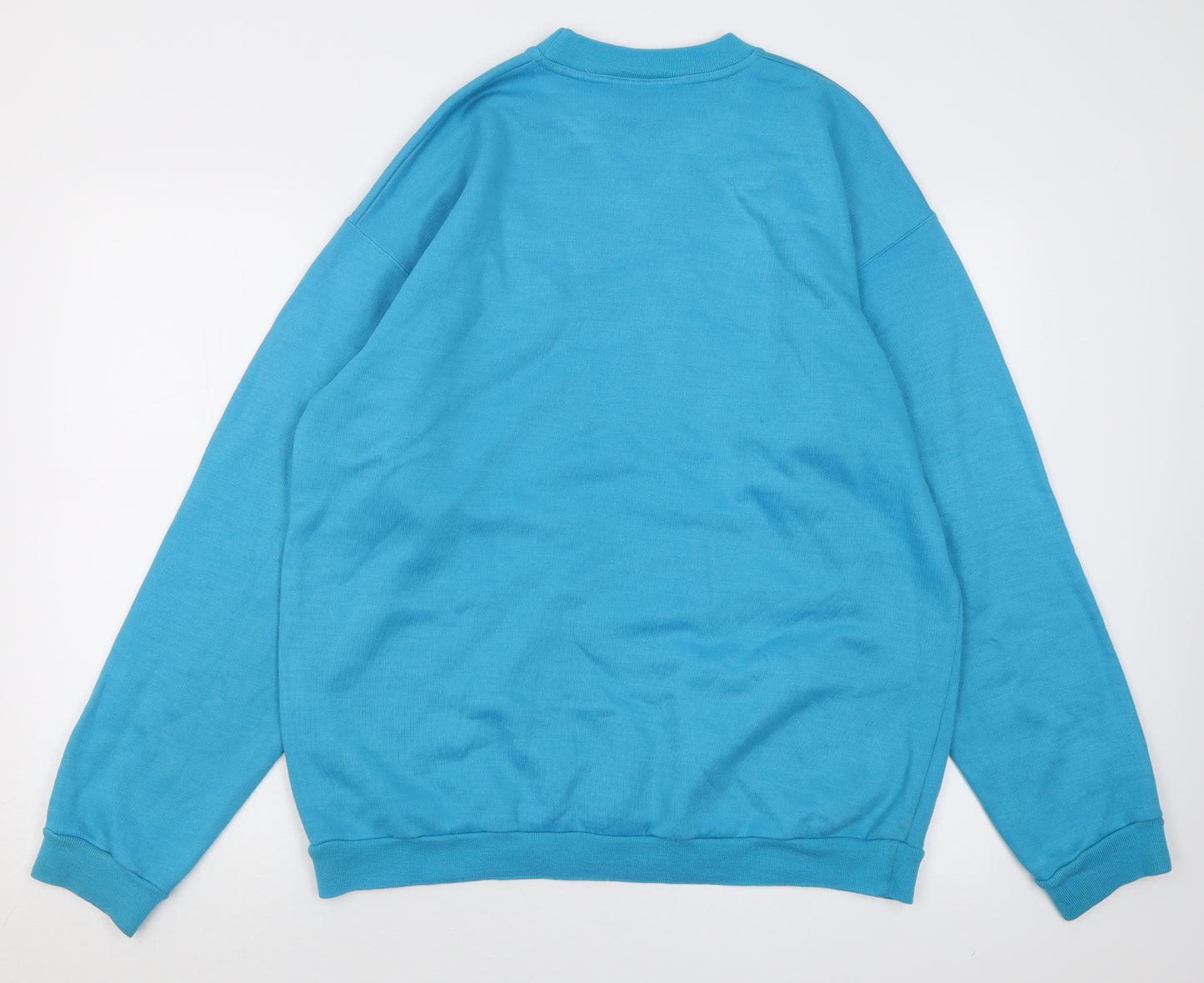 Jet Mens Blue  Cotton Pullover Sweatshirt Size XL