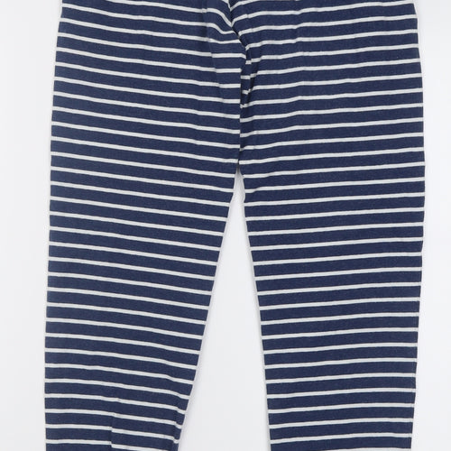 TU Womens Blue Striped Cotton Cami Pyjama Pants Size 8  Tie