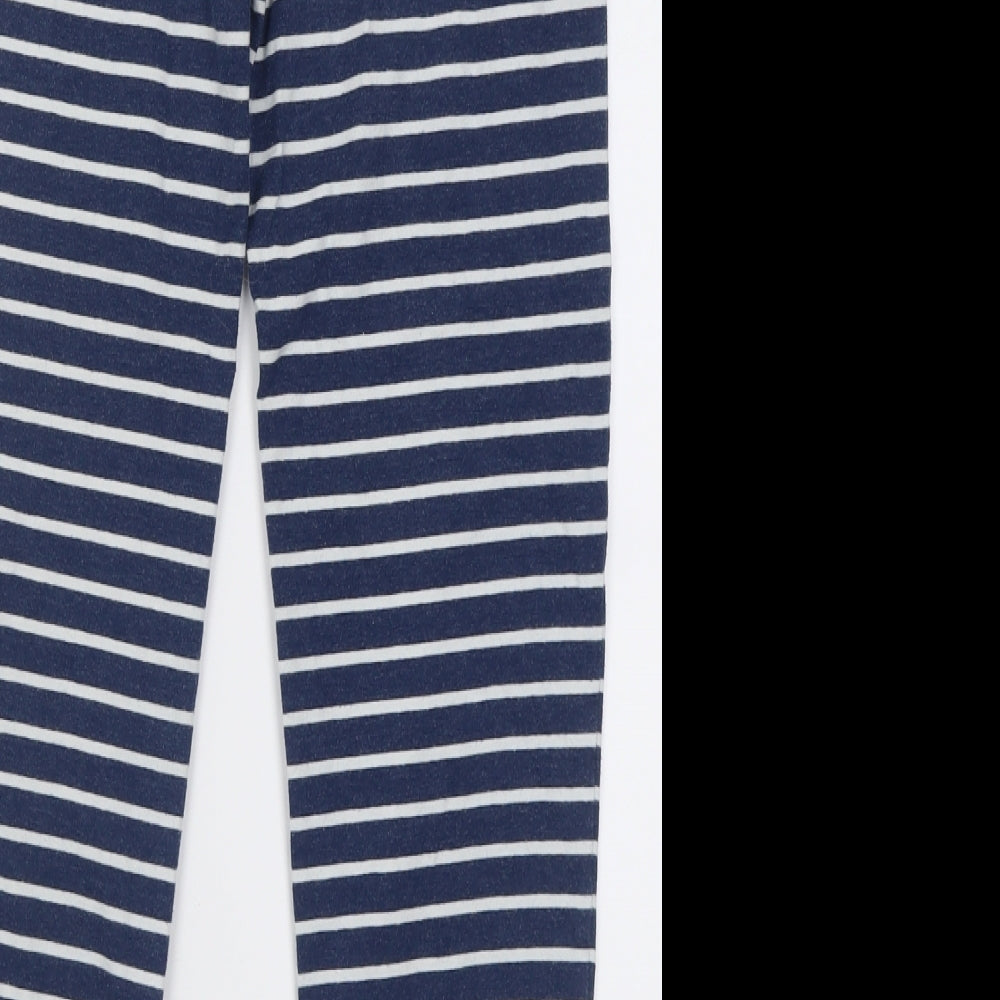 TU Womens Blue Striped Cotton Cami Pyjama Pants Size 8  Tie