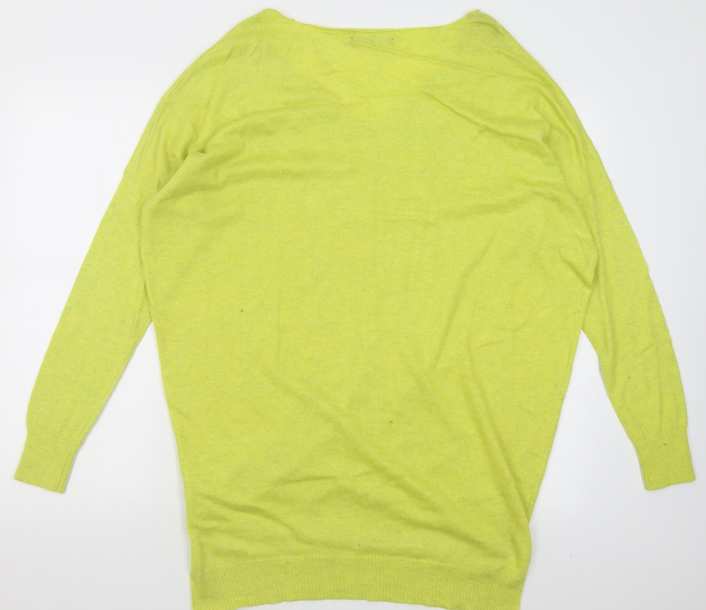 Atmosphere Womens Green V-Neck  Viscose Tunic Jumper Size S