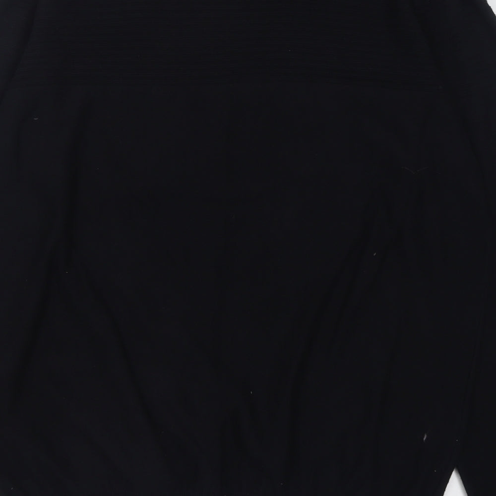 Marks and Spencer Mens Black Crew Neck  Cotton Pullover Jumper Size XL