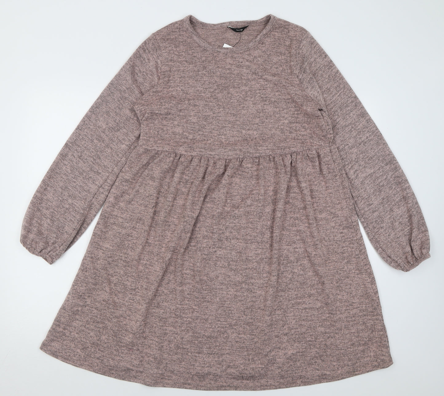 George Womens Pink  Polyester A-Line  Size 12  Crew Neck Pullover
