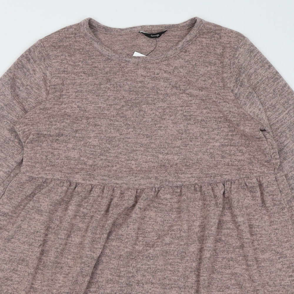 George Womens Pink  Polyester A-Line  Size 12  Crew Neck Pullover