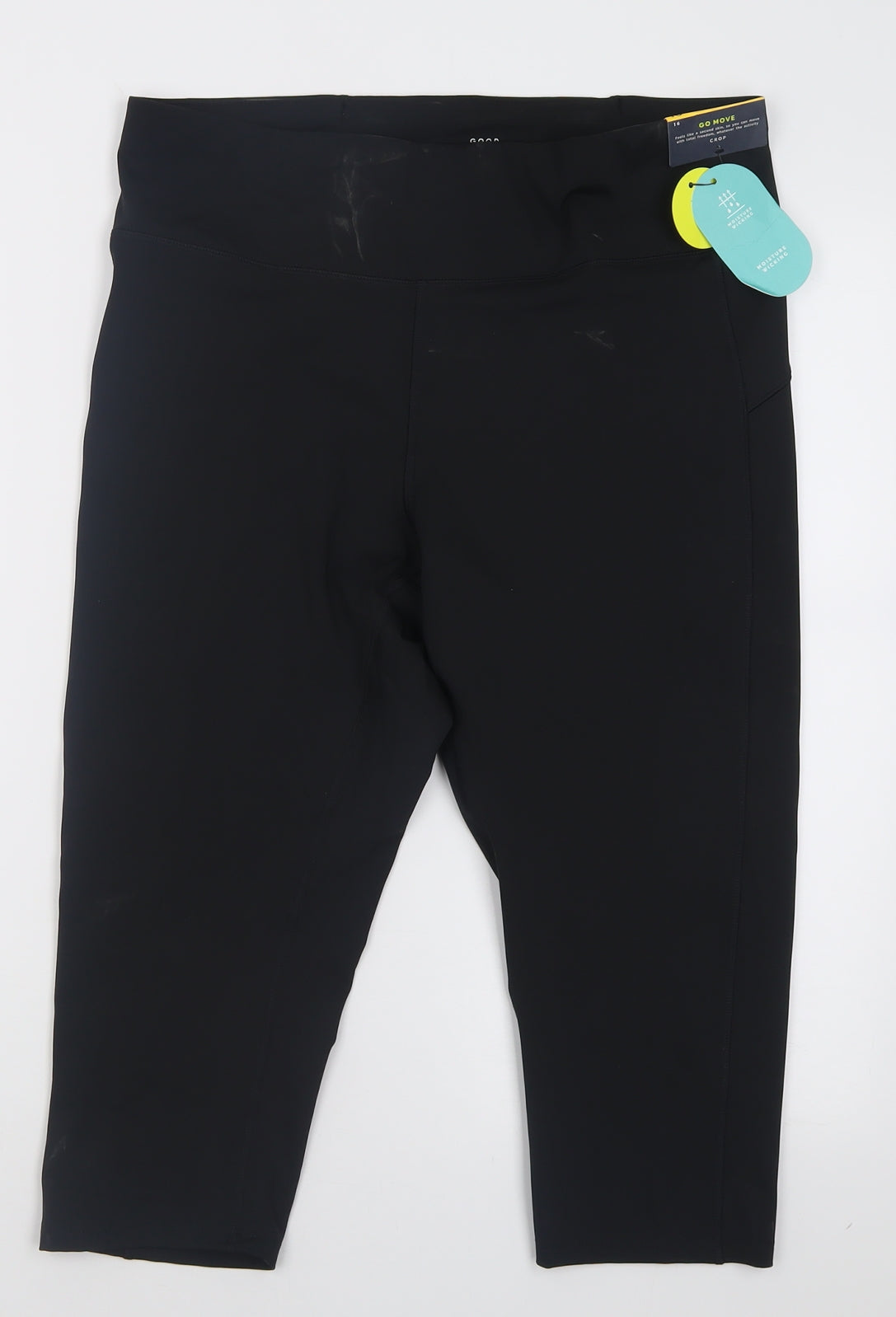 Marks and Spencer Womens Black  Polyester Biker Shorts Size 16 L18 in Regular