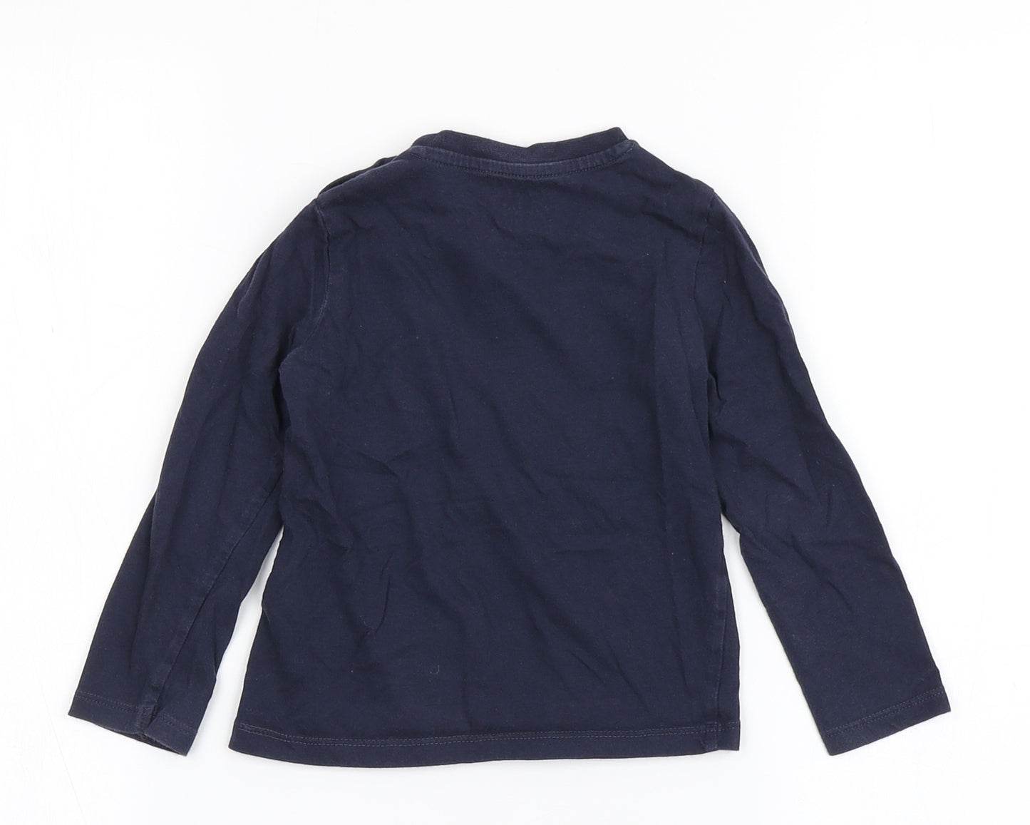 F&F Boys Blue  Cotton Basic T-Shirt Size 18-24 Months Roll Neck Pullover - Be Kind