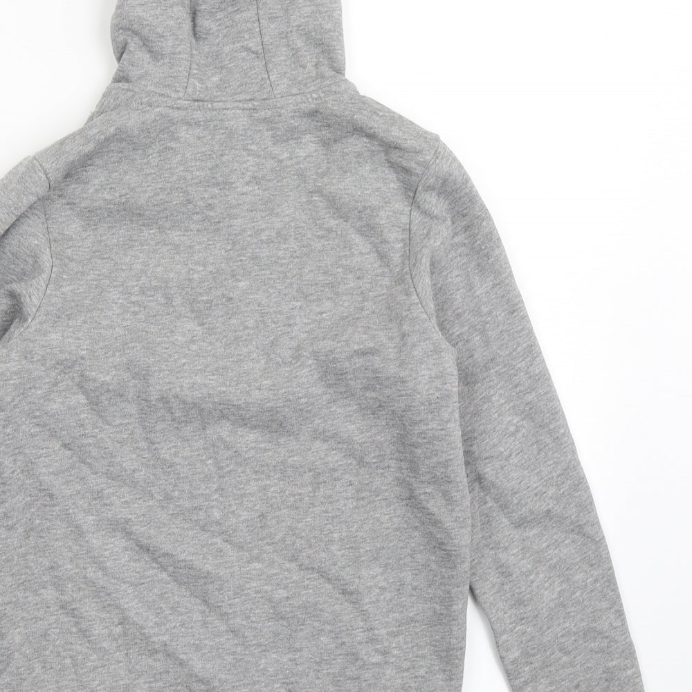TU Boys Grey  Cotton Full Zip Hoodie Size 10 Years  Zip