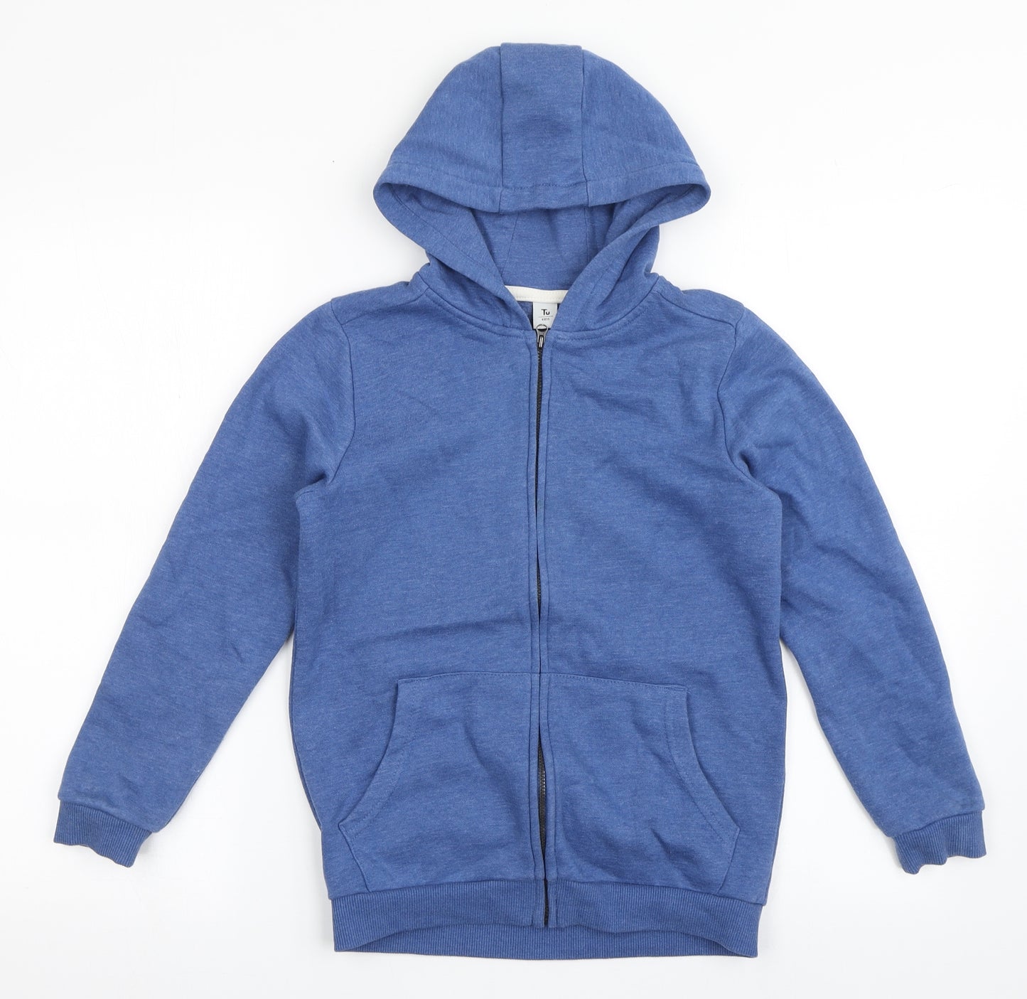 TU Boys Blue  Cotton Full Zip Hoodie Size 9 Years  Zip