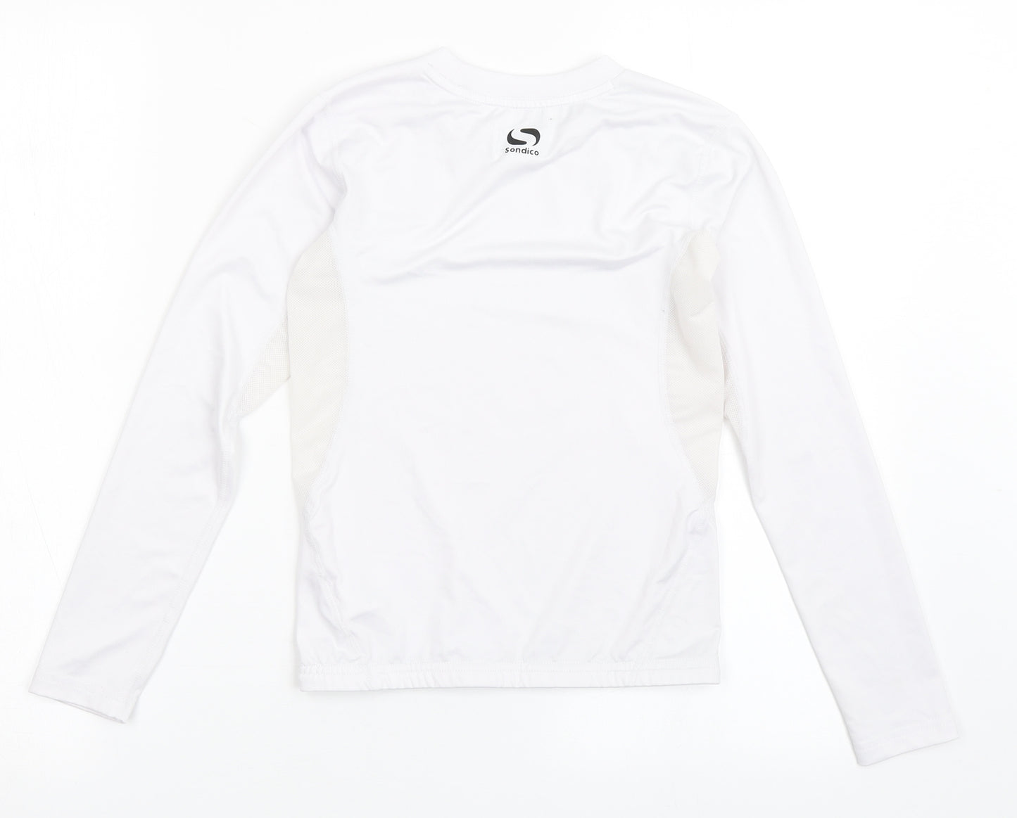 Sondico Boys White  Polyester Basic T-Shirt Size 9-10 Years Round Neck Pullover - Base Layer