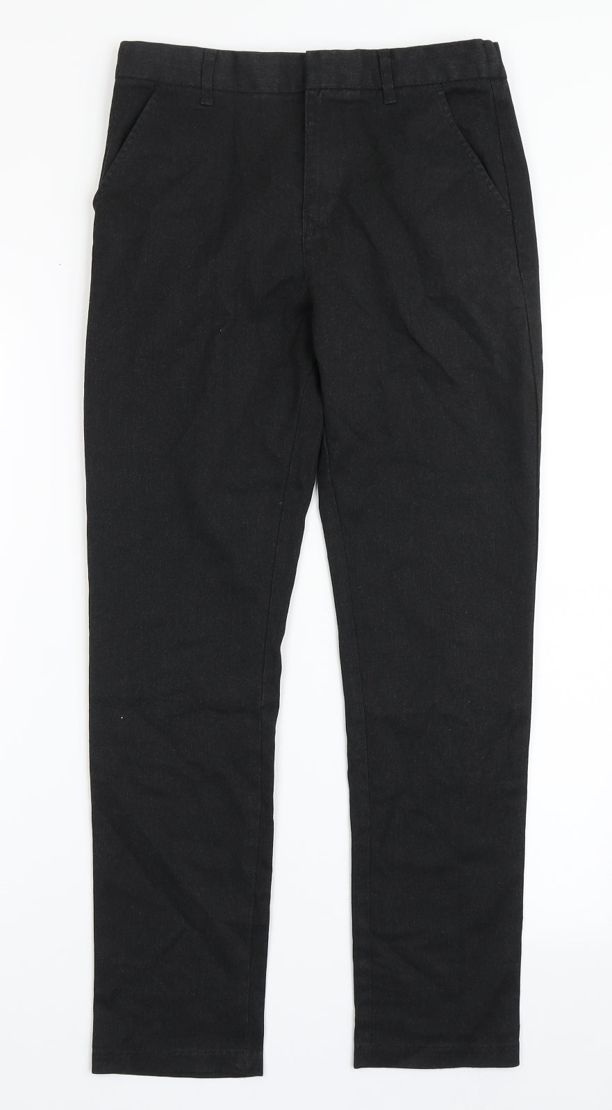 F&F Boys Grey  Polyester Dress Pants Trousers Size 13-14 Years  Regular Hook & Eye - School Wear