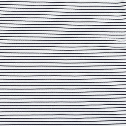 Atmosphere Womens Blue Striped Polyester Basic T-Shirt Size 10 Round Neck