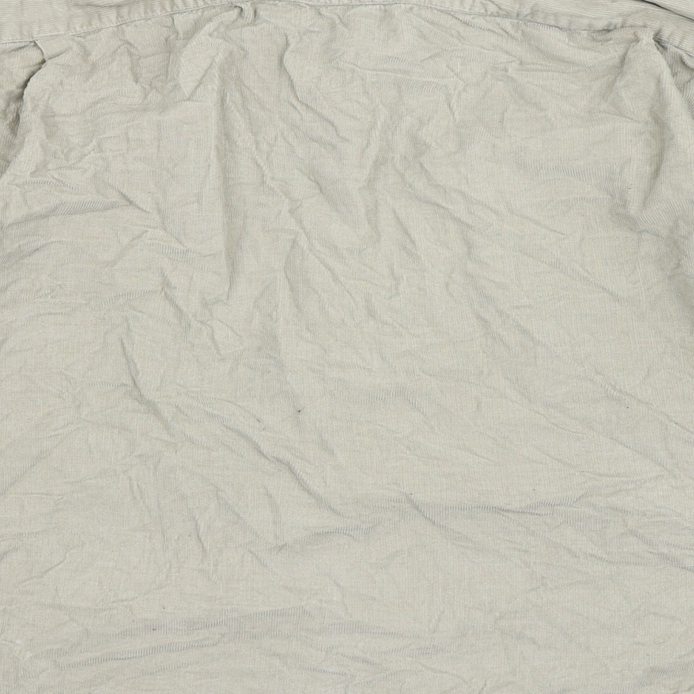 Signature by Levi Strauss & Co. Mens Beige  Polyester  Button-Up Size M Collared Button