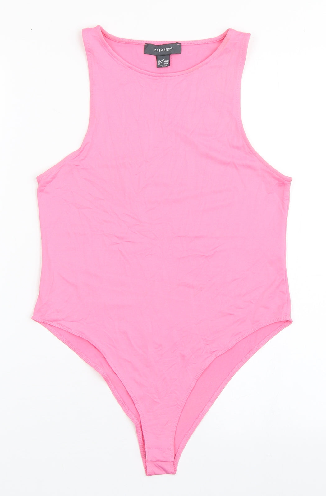 Primark Womens Pink  Polyamide Bodysuit One-Piece Size M  Snap