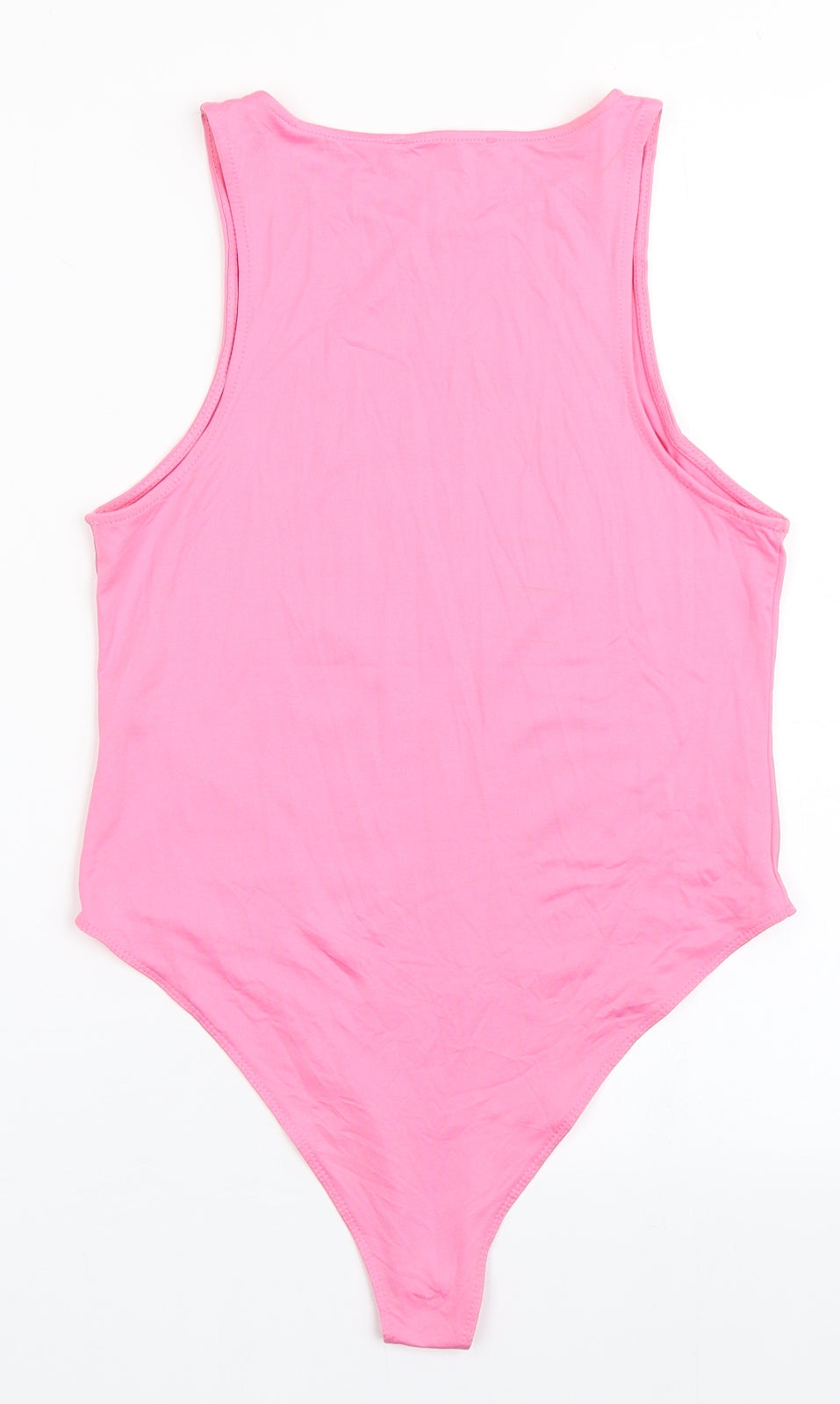 Primark Womens Pink  Polyamide Bodysuit One-Piece Size M  Snap