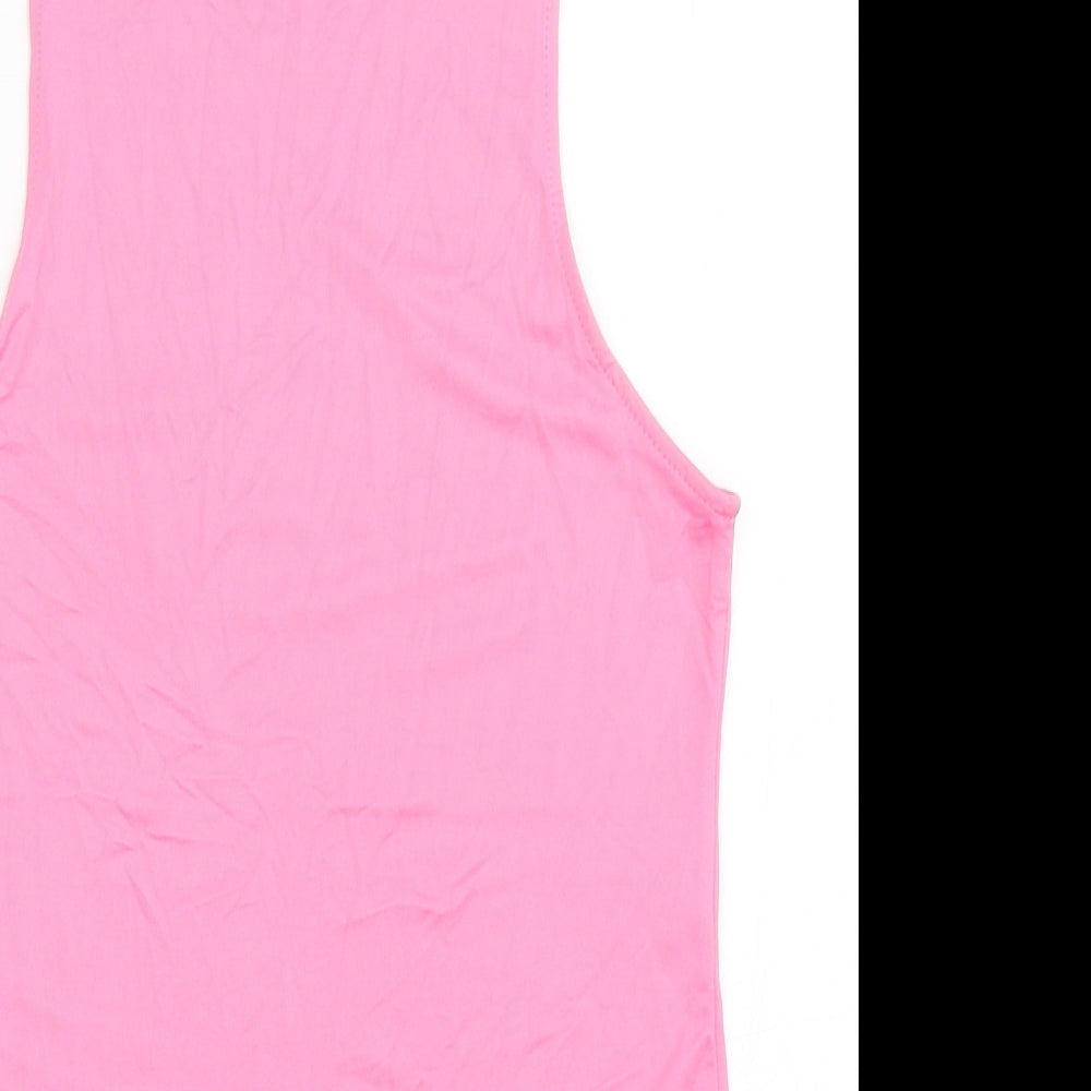 Primark Womens Pink  Polyamide Bodysuit One-Piece Size M  Snap