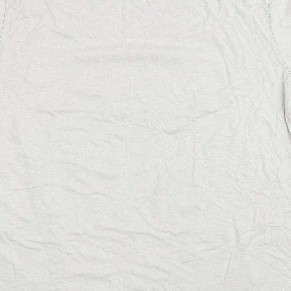 Atlas Mens Grey  Cotton  T-Shirt Size L Round Neck  - Eagle, Motorbike