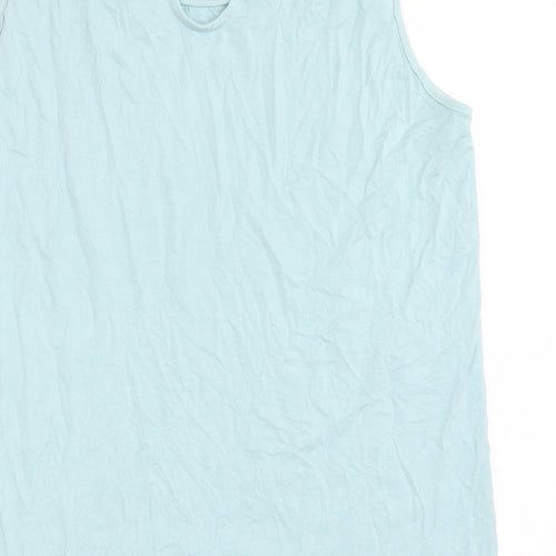 Peacocks Womens Blue  Viscose Basic T-Shirt Size 16 Round Neck