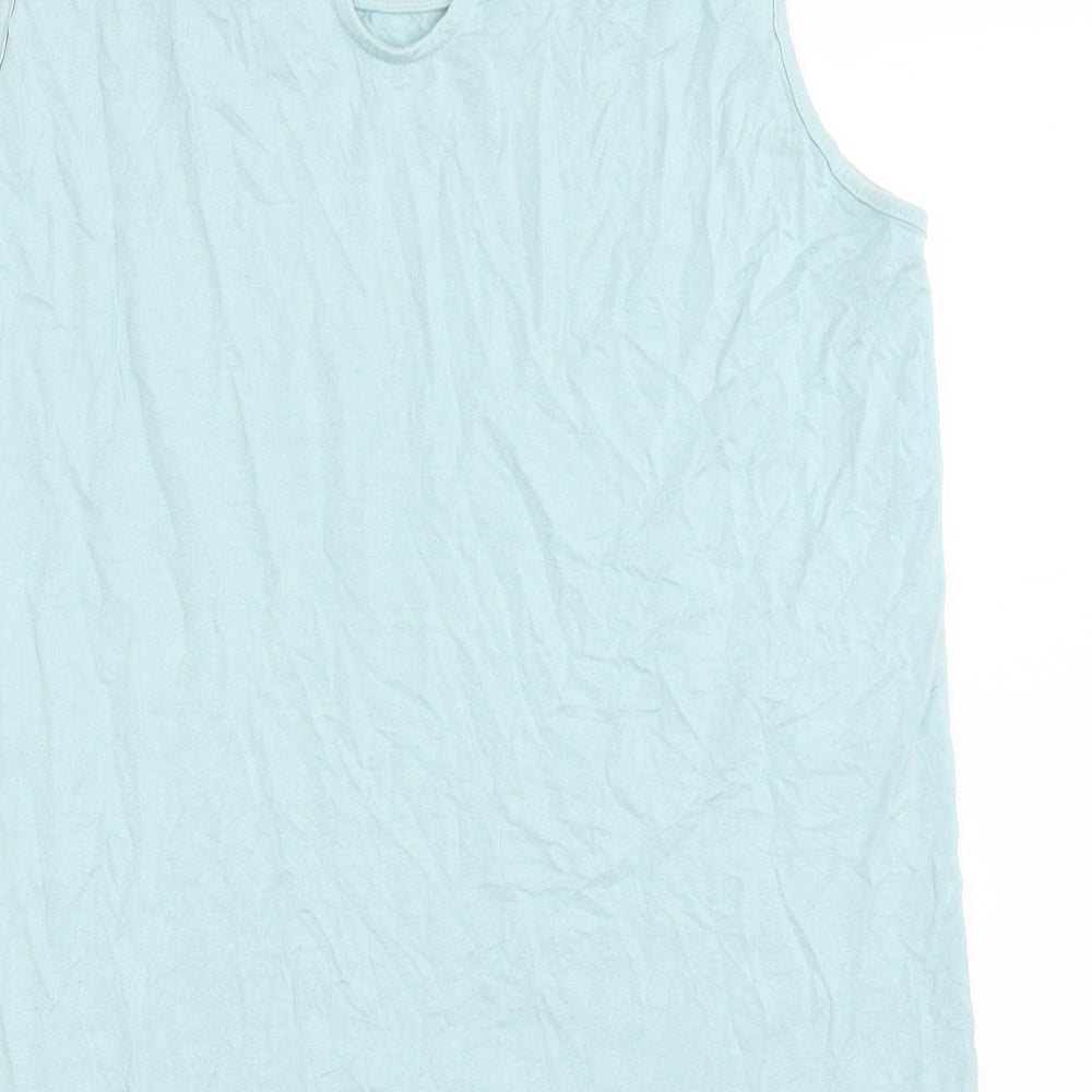 Peacocks Womens Blue  Viscose Basic T-Shirt Size 16 Round Neck