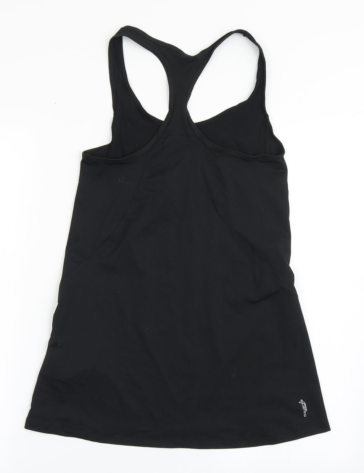 DECATHLON Womens Black  Polyester Basic Tank Size 8 Scoop Neck Pullover - Work It Own It