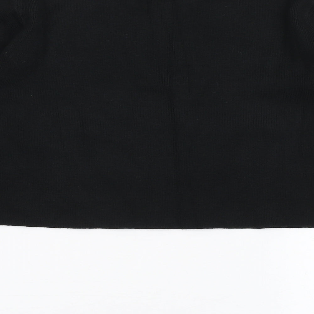 Divided by H&M Womens Black Round Neck  Acrylic Pullover Jumper Size M   - Cropped