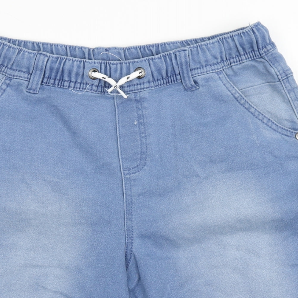 Pepperts Boys Blue  Cotton Bermuda Shorts Size 13-14 Years  Regular Drawstring