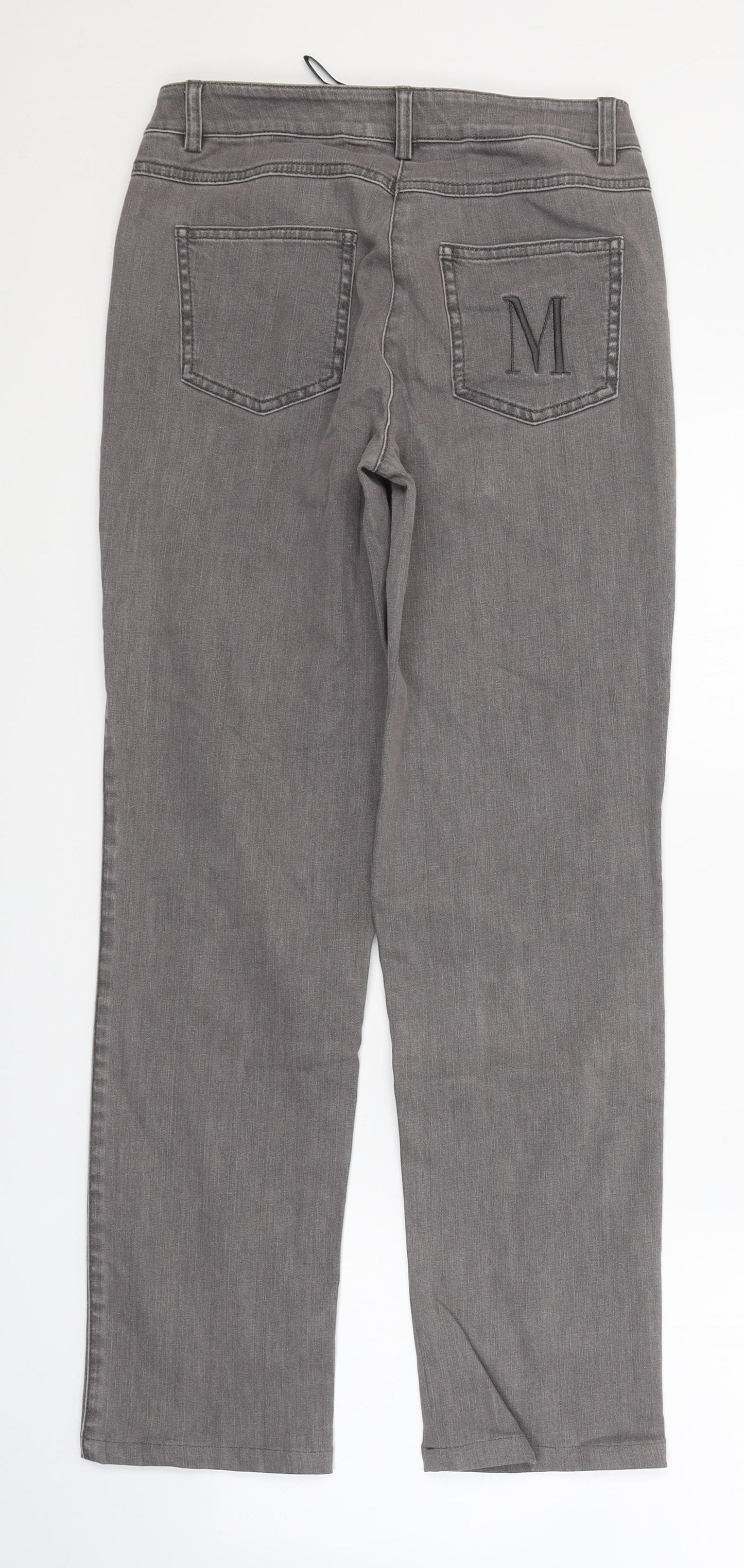 Madeleine Womens Blue  Cotton Skinny Jeans Size 8 L28 in Slim Button